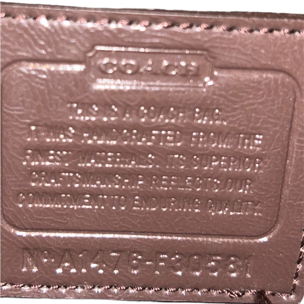 Coach Brown and cream signature drawstring bag. - Picture 5 of 9